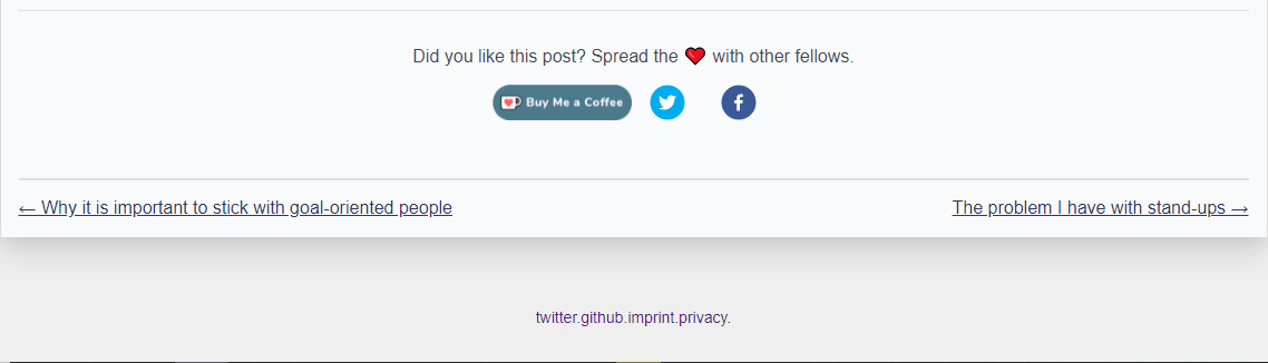 My old footer layout