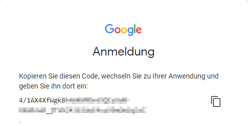 Google auth prompt